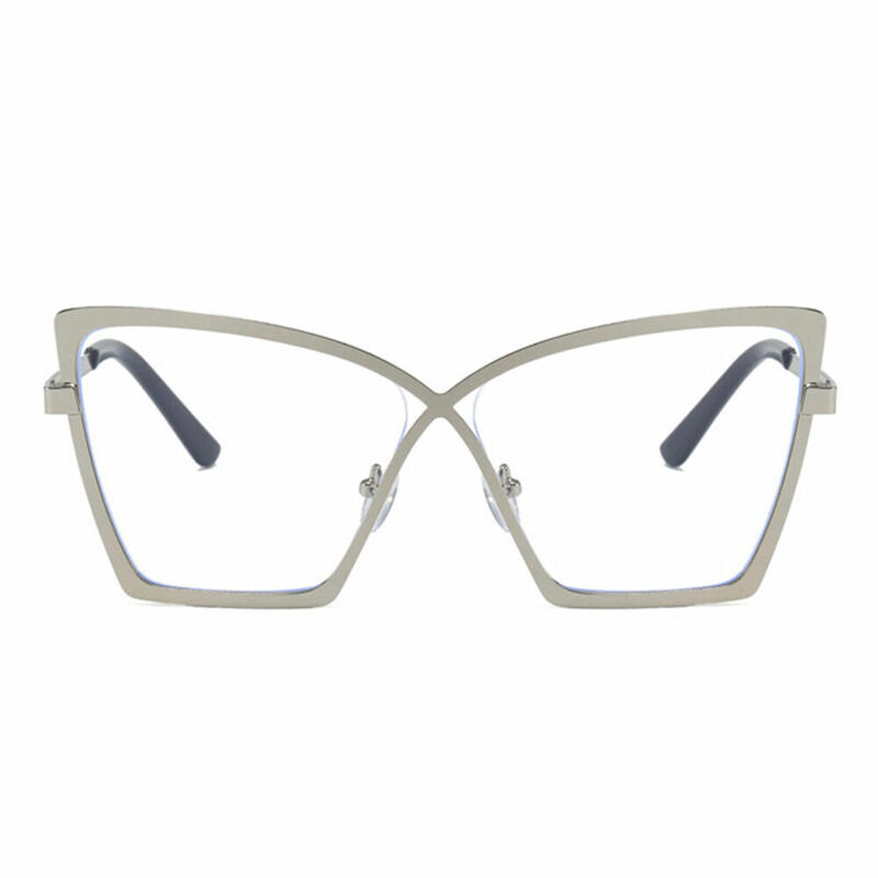 Sliver cat eye glasses